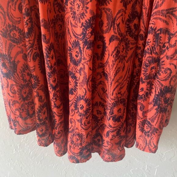 Free people coral tone orange and black geometric tank top spaghetti strap - Picture 4 of 8